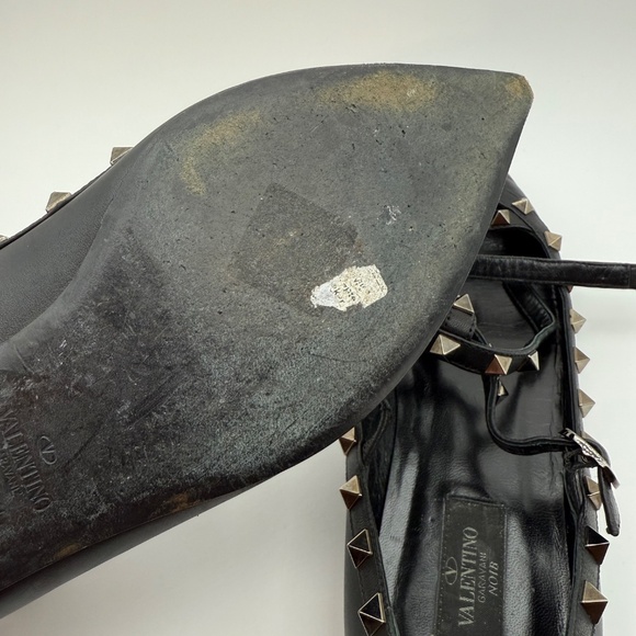 VALENTINO NOIR ROCKSTUD CAGED FLATS SIZE 40.5 - Picture 9 of 9